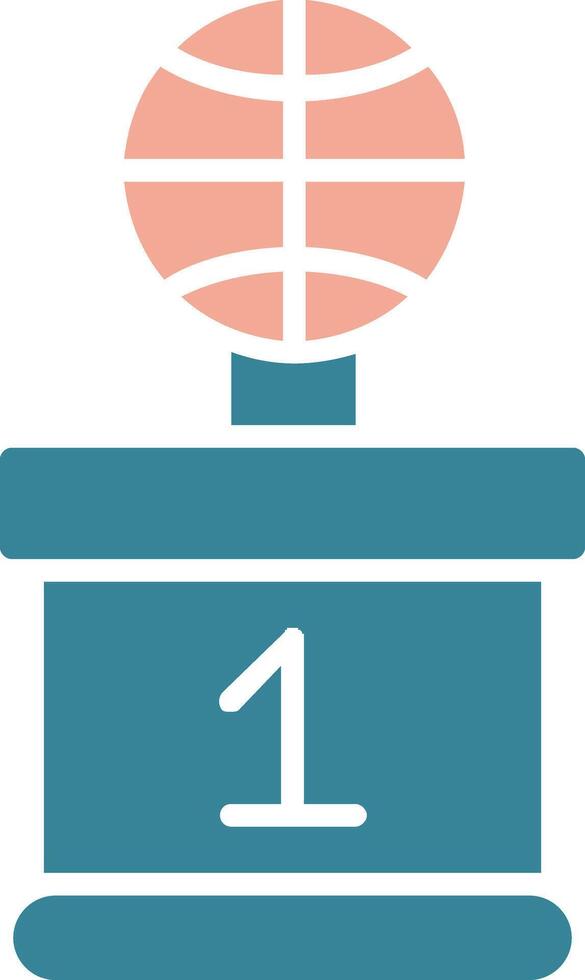 Basketball Glyph Two Color Icon vector