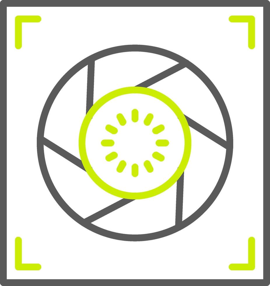 Aperture Line Two Color Icon vector