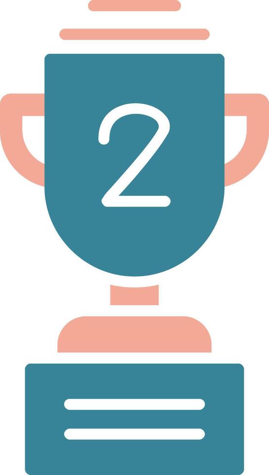 Trophy Glyph Two Color Icon vector