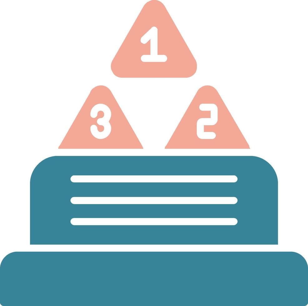 Number Glyph Two Color Icon vector