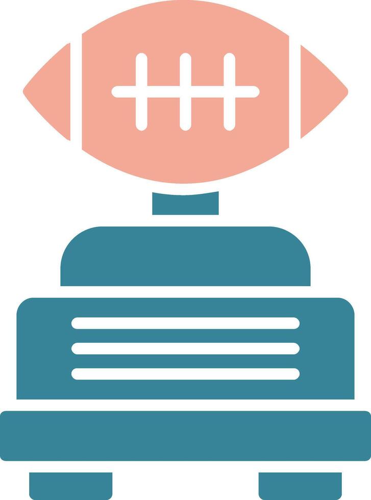 Football Glyph Two Color Icon vector