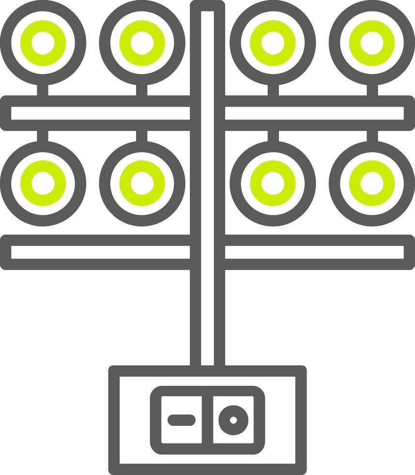 Lighting Line Two Color Icon vector