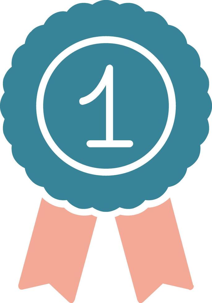 Badge Glyph Two Color Icon vector