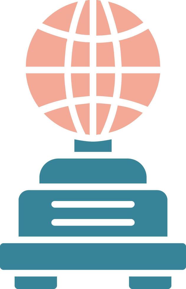 Globe Glyph Two Color Icon vector