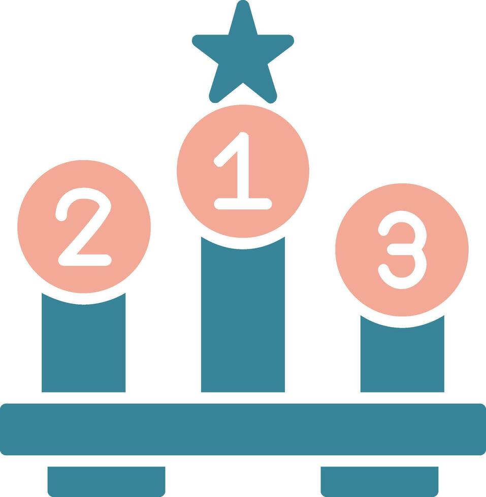 Leaderboard Glyph Two Color Icon vector