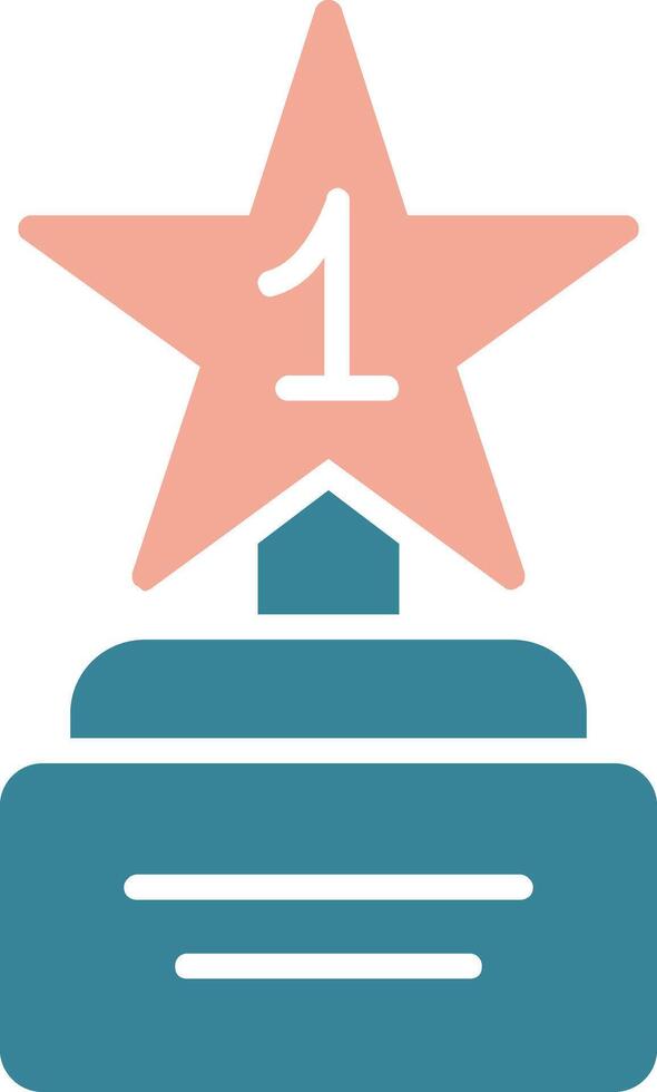 Star Glyph Two Color Icon vector