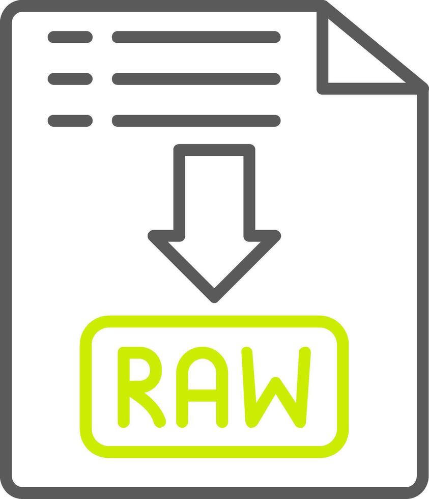 Raw Line Two Color Icon vector