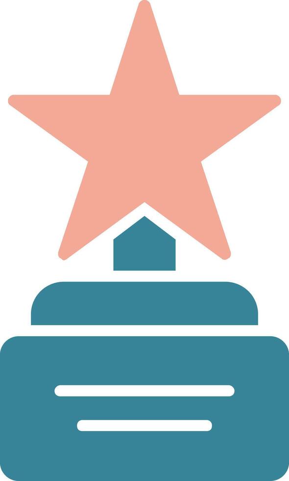 Star Glyph Two Color Icon vector