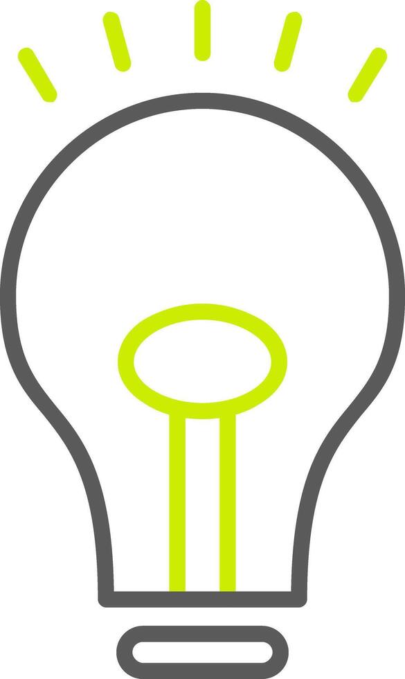 Bulb Line Two Color Icon vector
