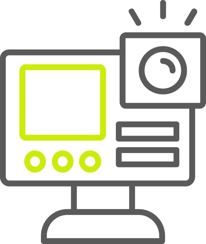 Gopro Line Two Color Icon vector