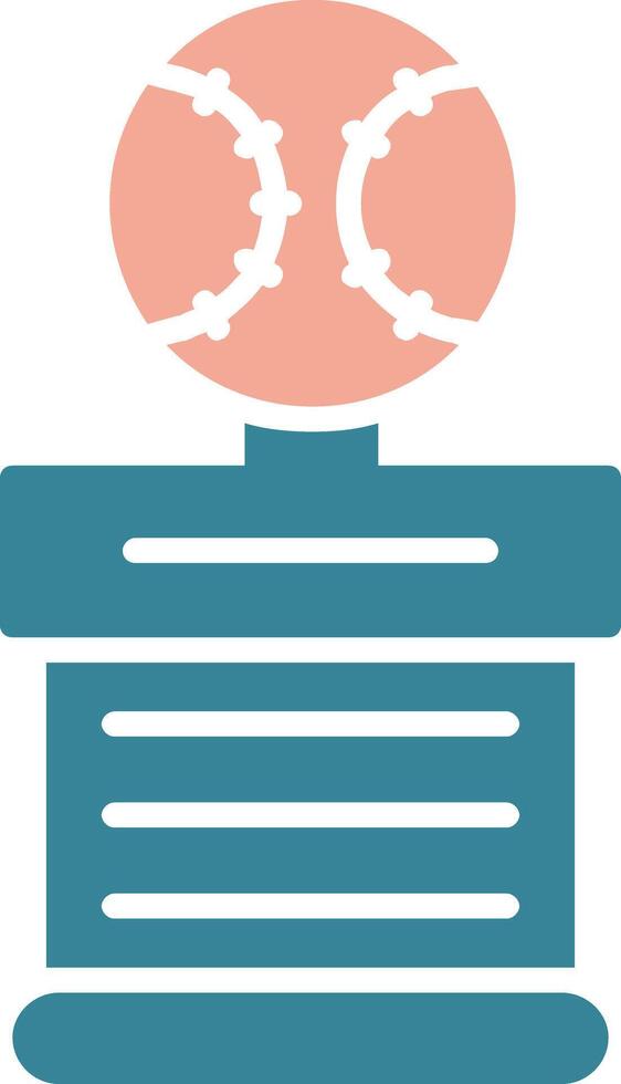 Baseball Glyph Two Color Icon vector