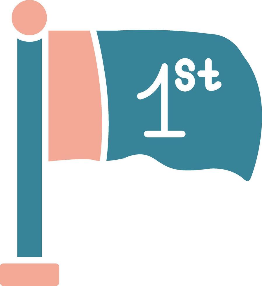 Flag Glyph Two Color Icon vector