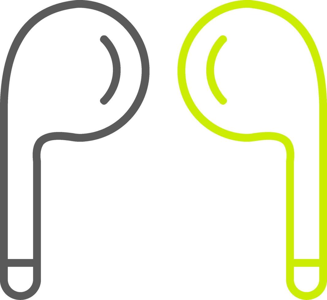 Earbuds Line Two Color Icon vector