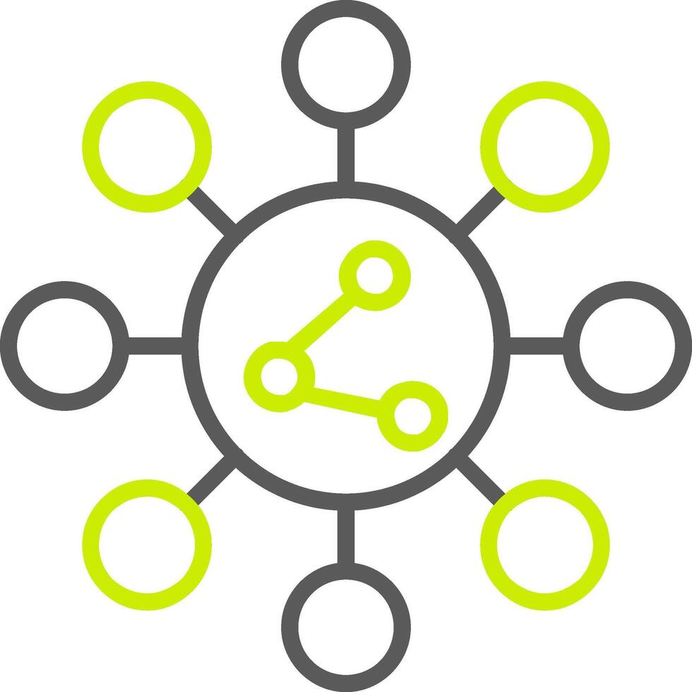 Share Line Two Color Icon vector