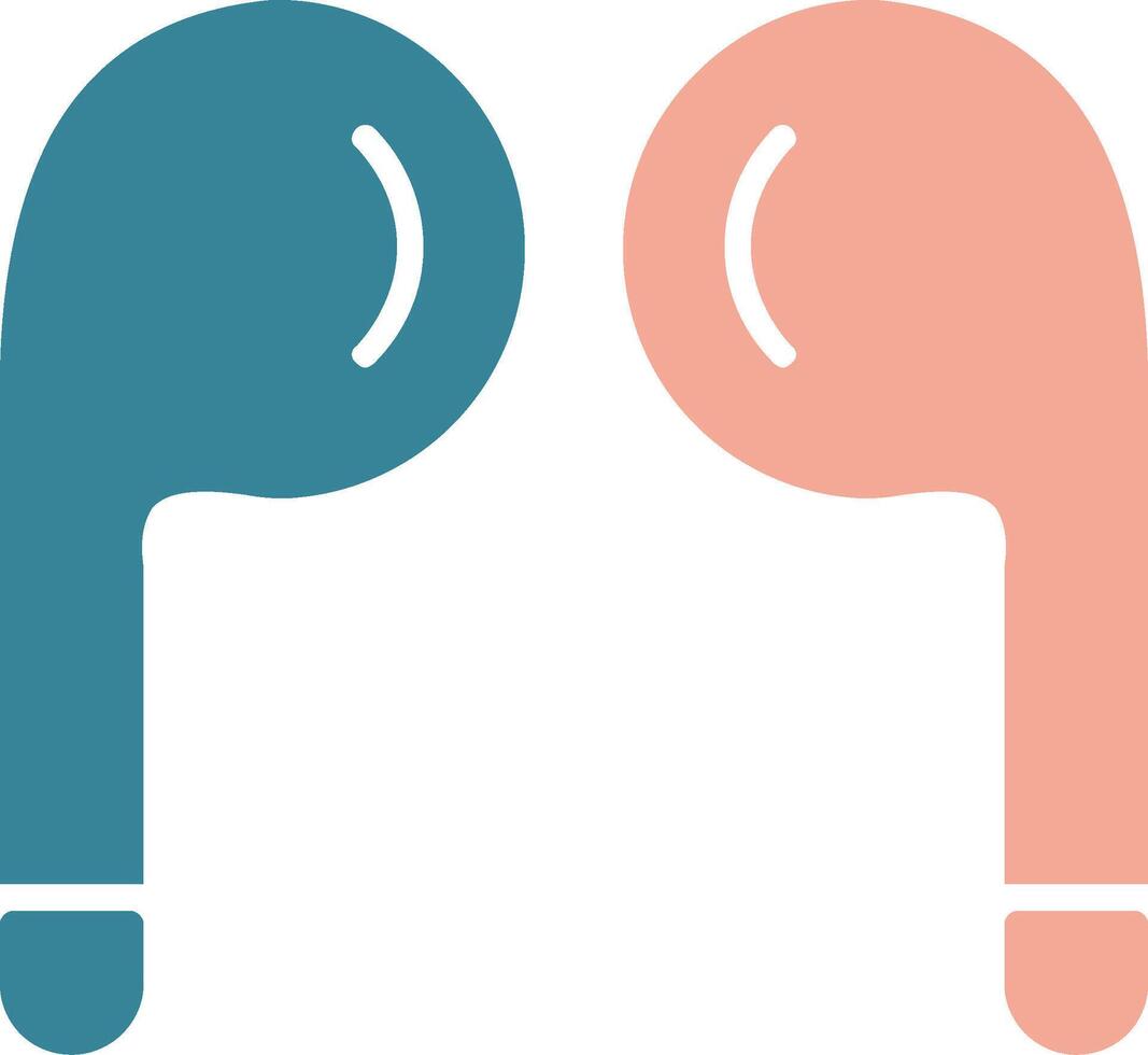 Earbuds Glyph Two Color Icon vector