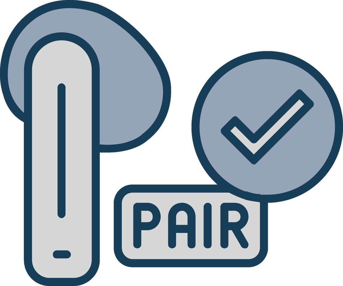 Pairing Line Filled Grey Icon vector