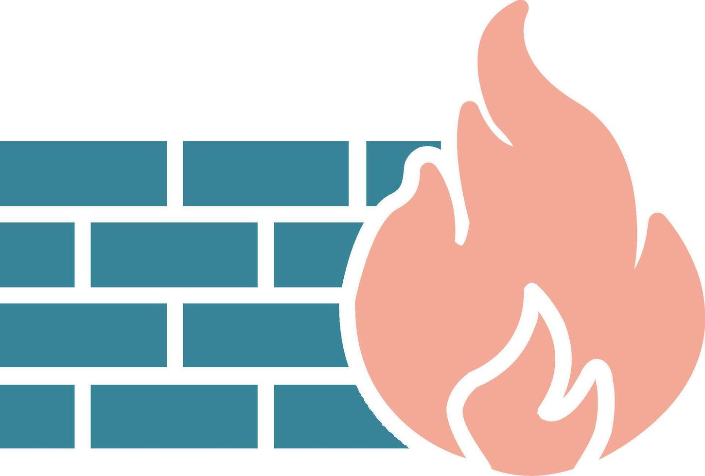 Firewall Glyph Two Color Icon vector