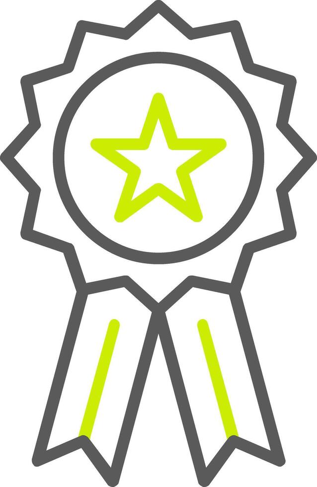 Badge Line Two Color Icon vector