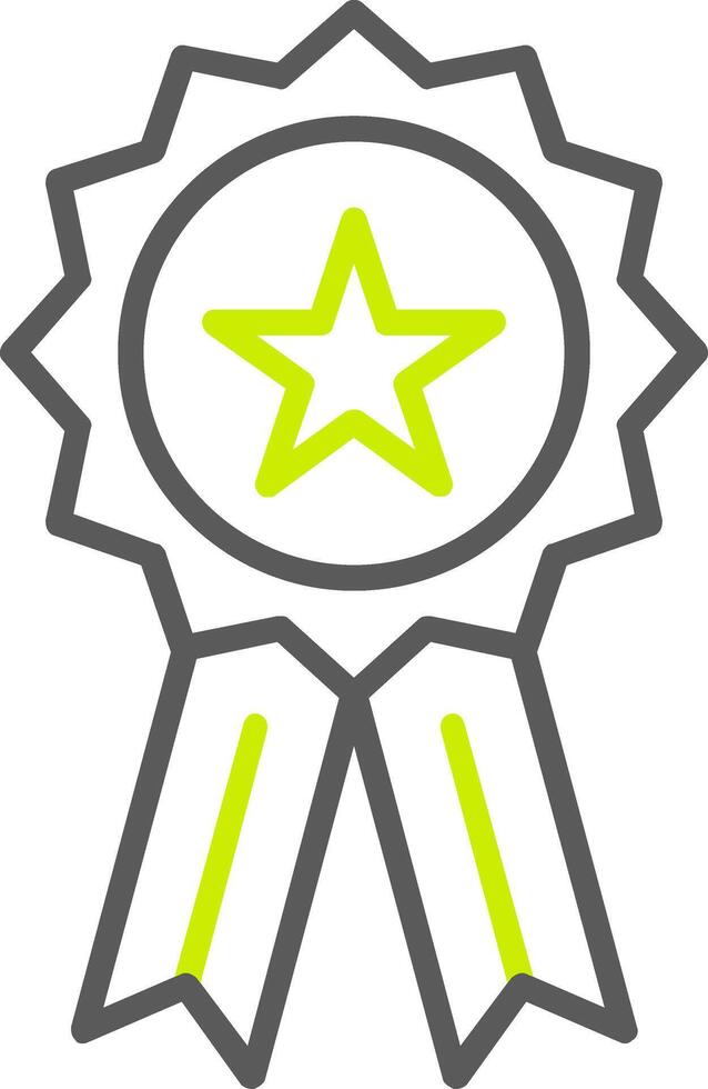 Badge Line Two Color Icon vector