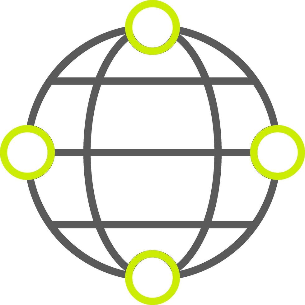 Internet Line Two Color Icon vector