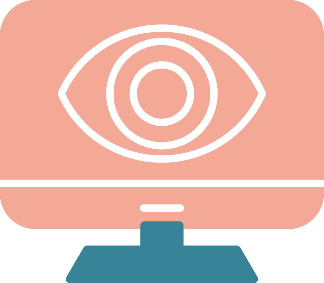 Computer Glyph Two Color Icon vector