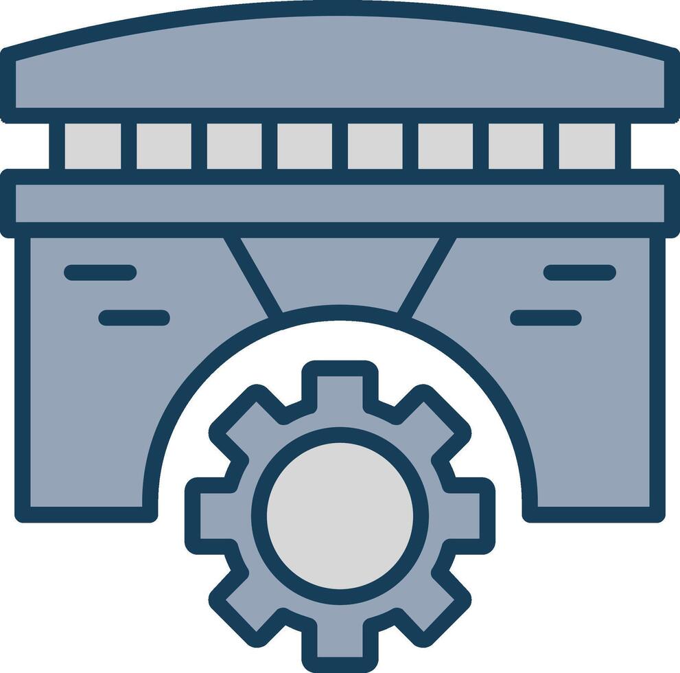 Bridge Line Filled Grey Icon vector