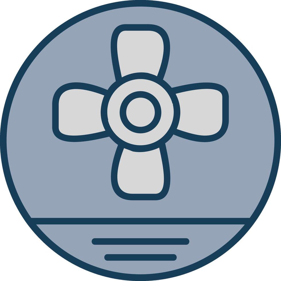 Propeller Line Filled Grey Icon vector