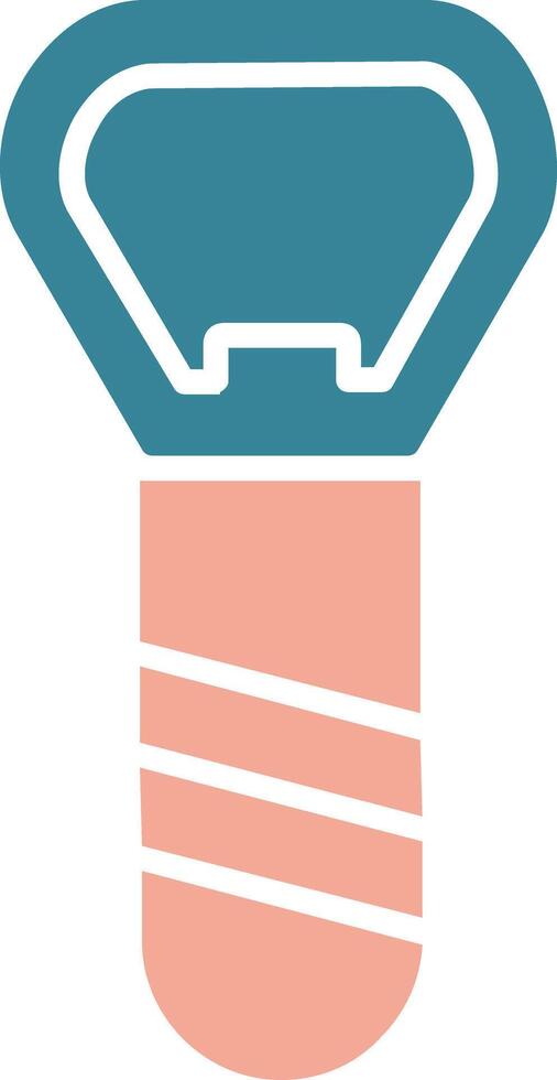 Bottle Opener Glyph Two Color Icon vector