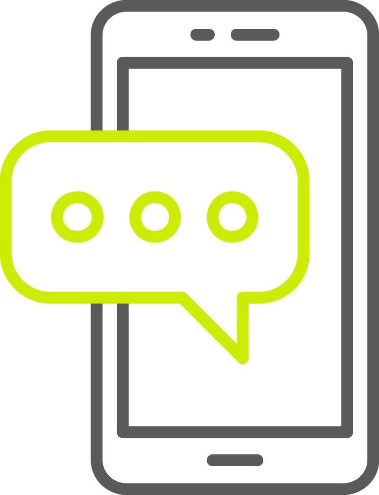 Mobile Phone Line Two Color Icon vector