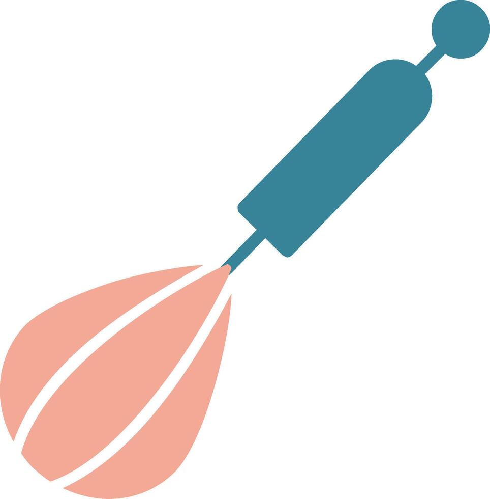 Whisk Glyph Two Color Icon vector
