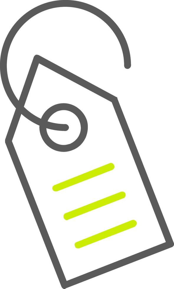 Tag Line Two Color Icon vector