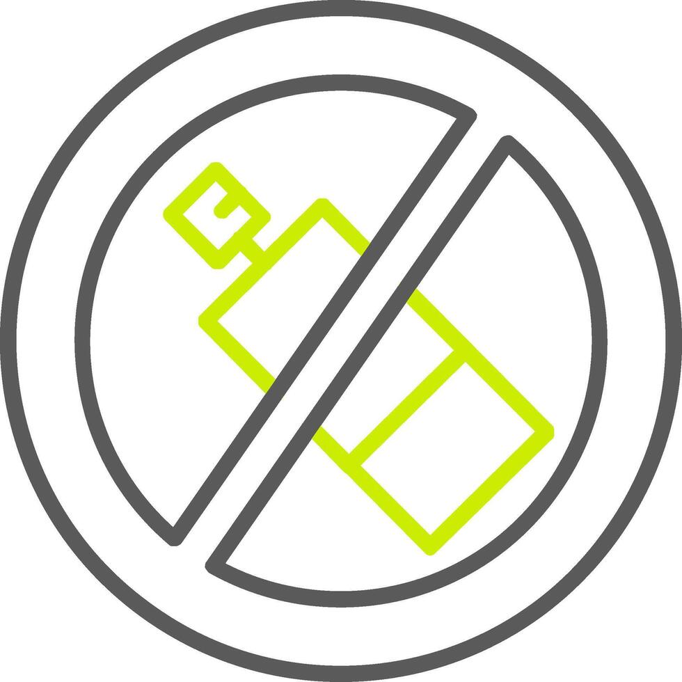 No Aerosol Line Two Color Icon vector