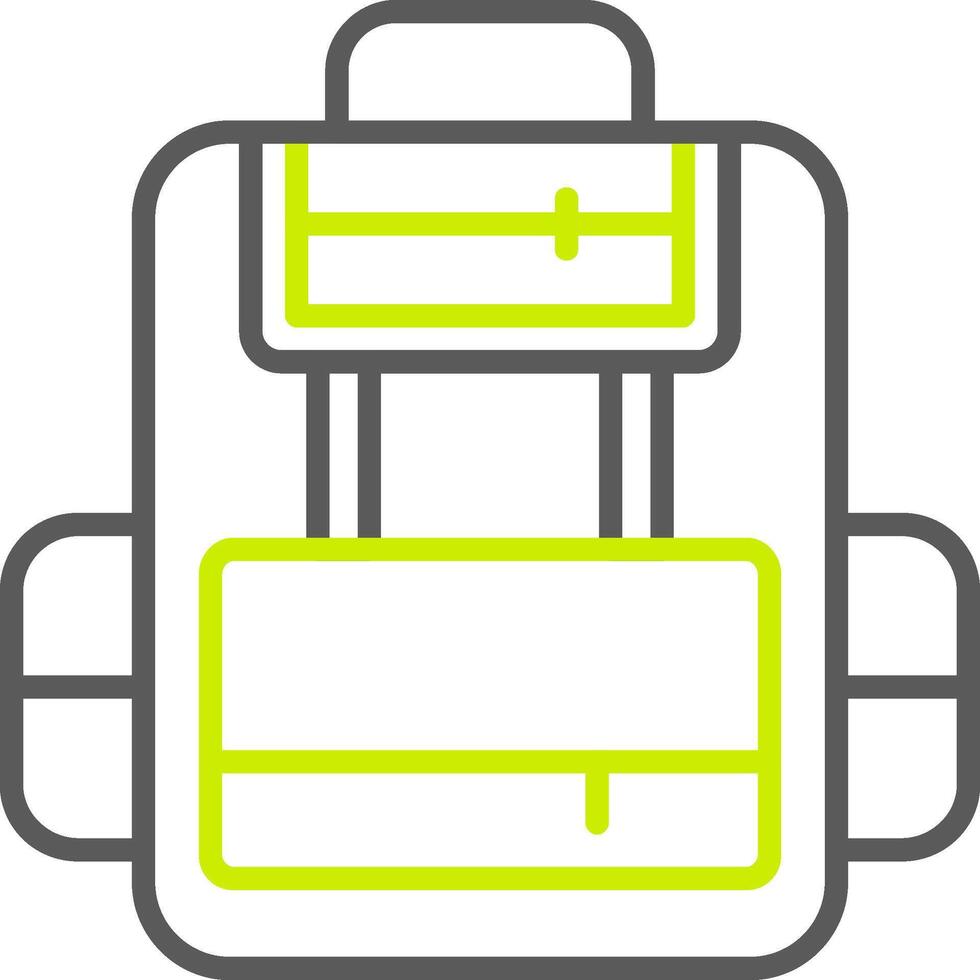 Rucksack Line Two Color Icon vector