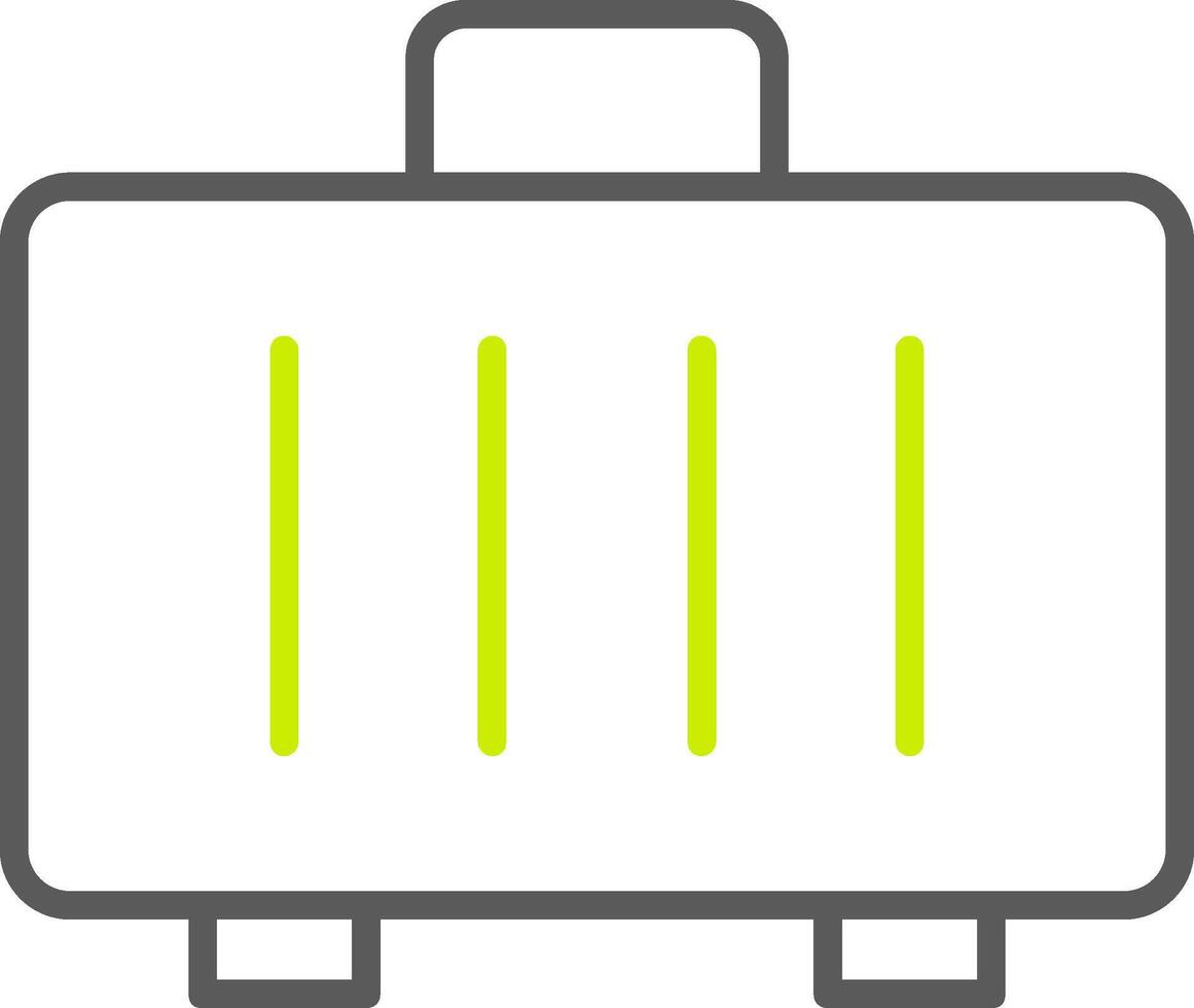 Suitcase Line Two Color Icon vector