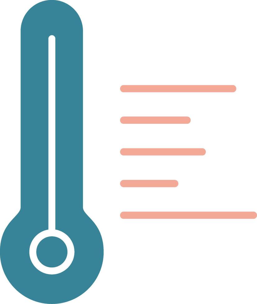 Temperature Hot Glyph Two Color Icon vector