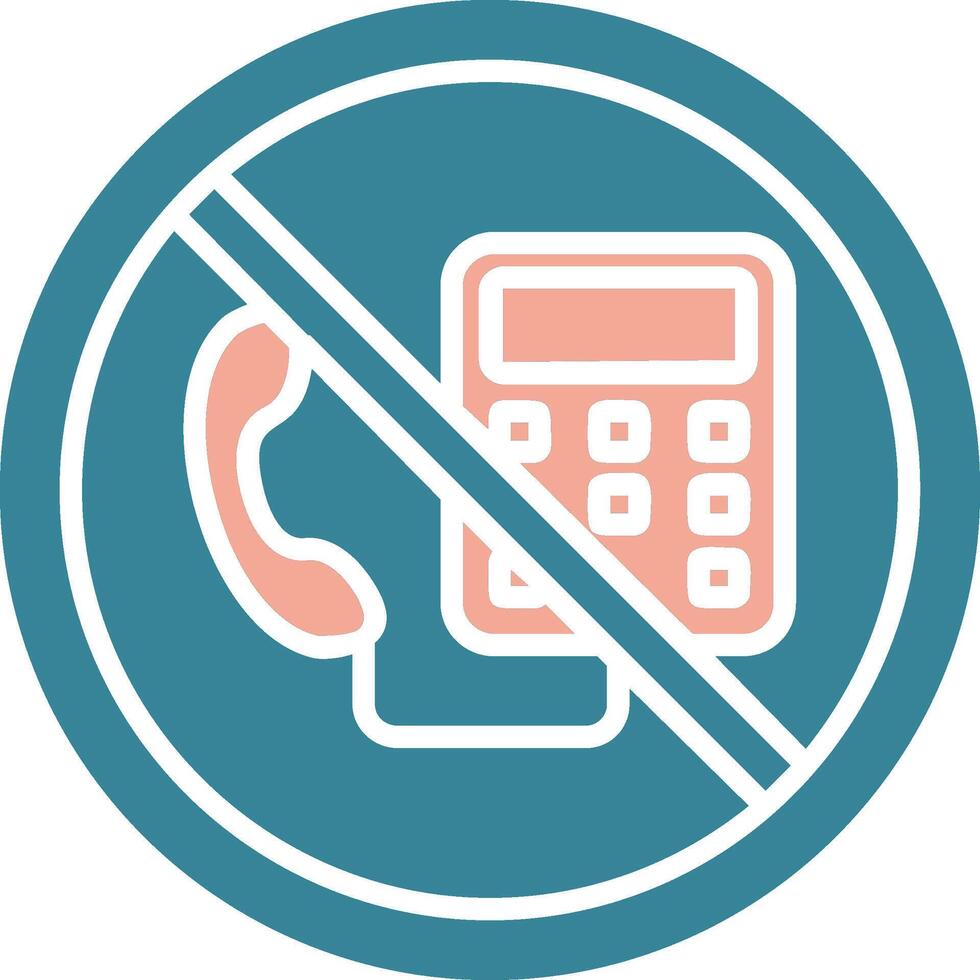 Prohibited Sign Glyph Two Color Icon vector