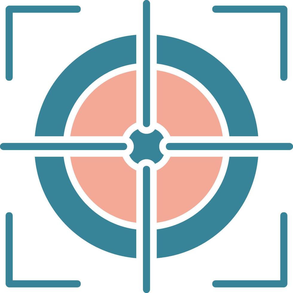 Scope Glyph Two Color Icon vector