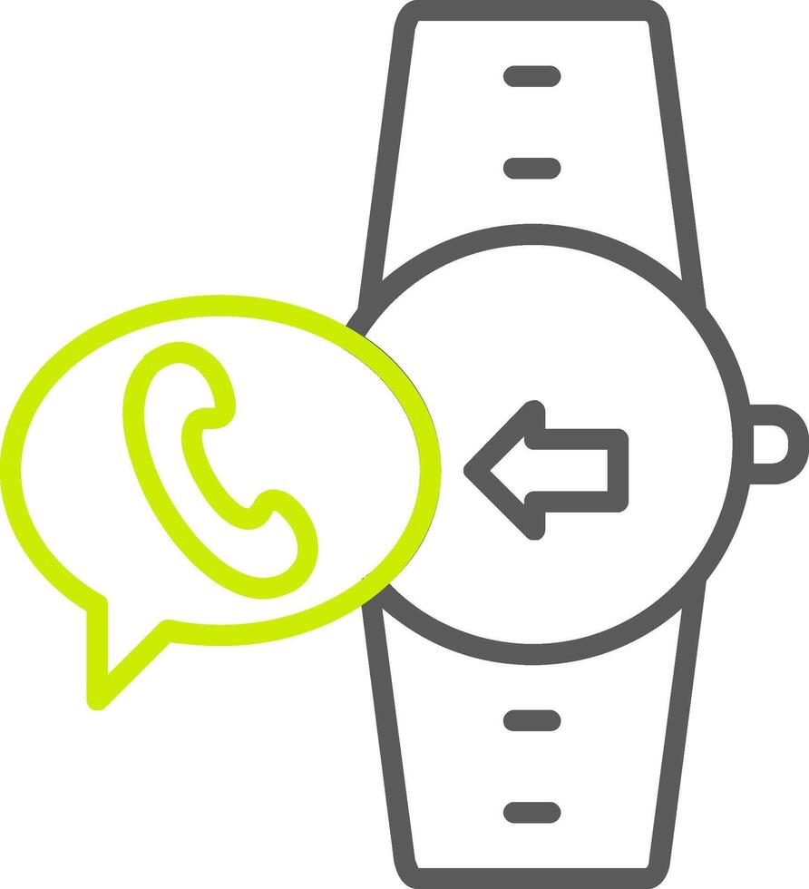 Incoming Call Line Two Color Icon vector