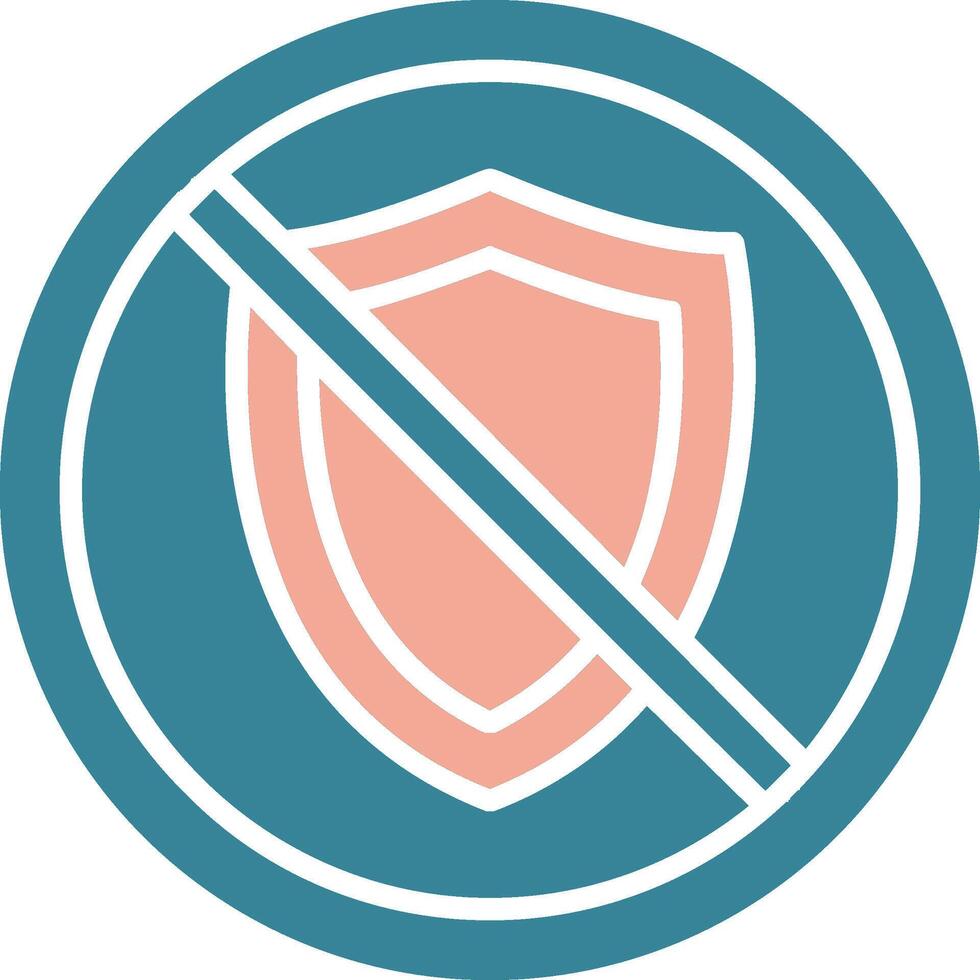Prohibited Sign Glyph Two Color Icon vector