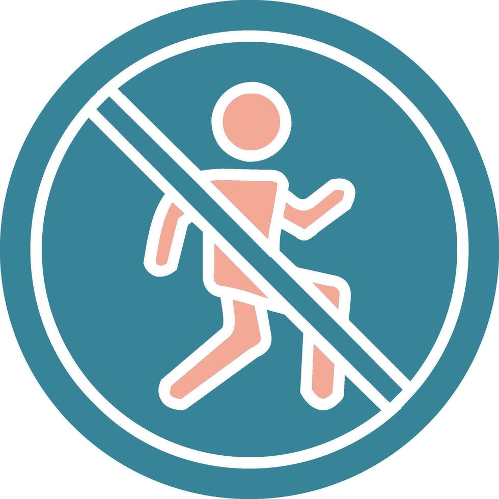 Prohibited Sign Glyph Two Color Icon vector