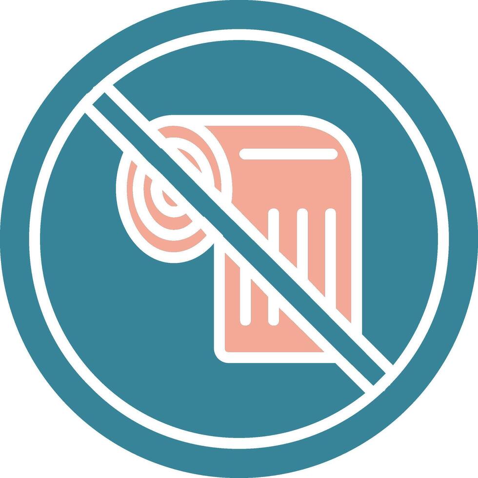 Prohibited Sign Glyph Two Color Icon vector