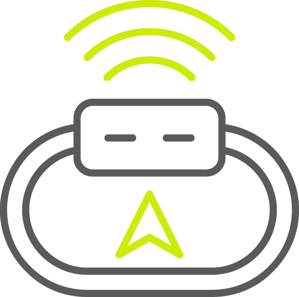 Gps Line Two Color Icon vector