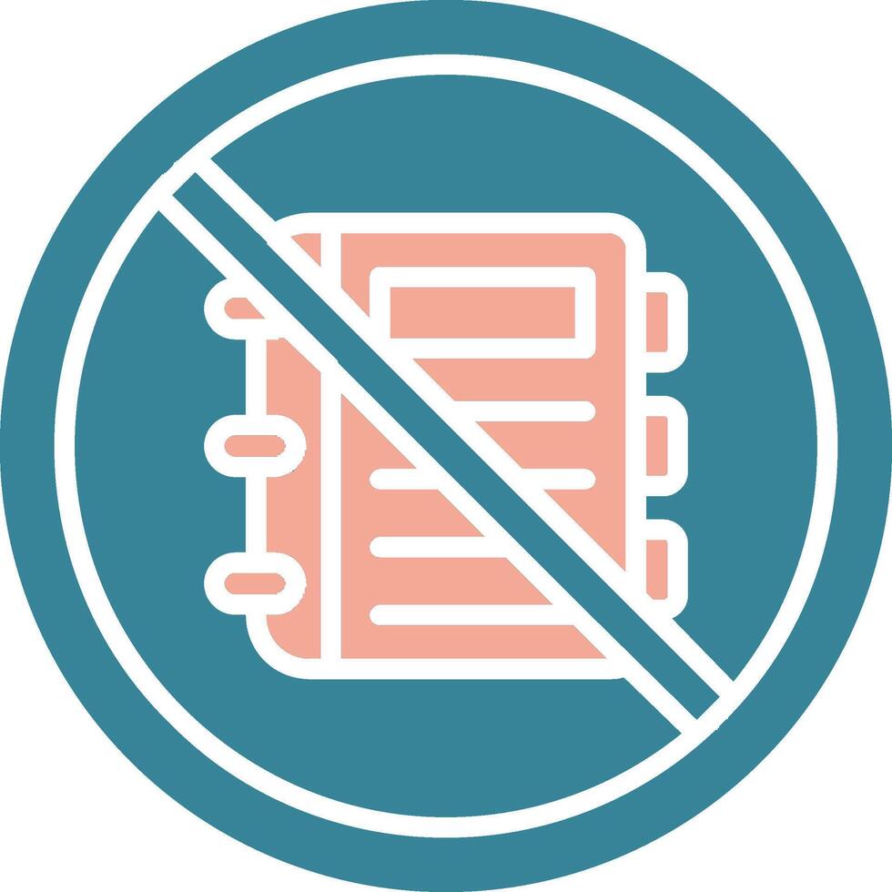 Prohibited Sign Glyph Two Color Icon vector