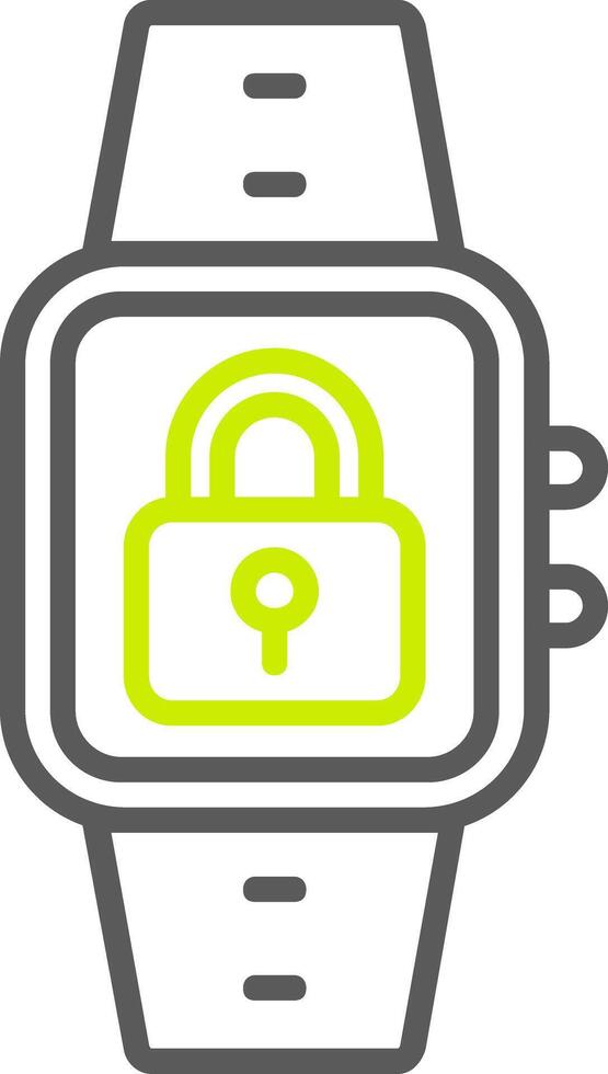 Lock Line Two Color Icon vector