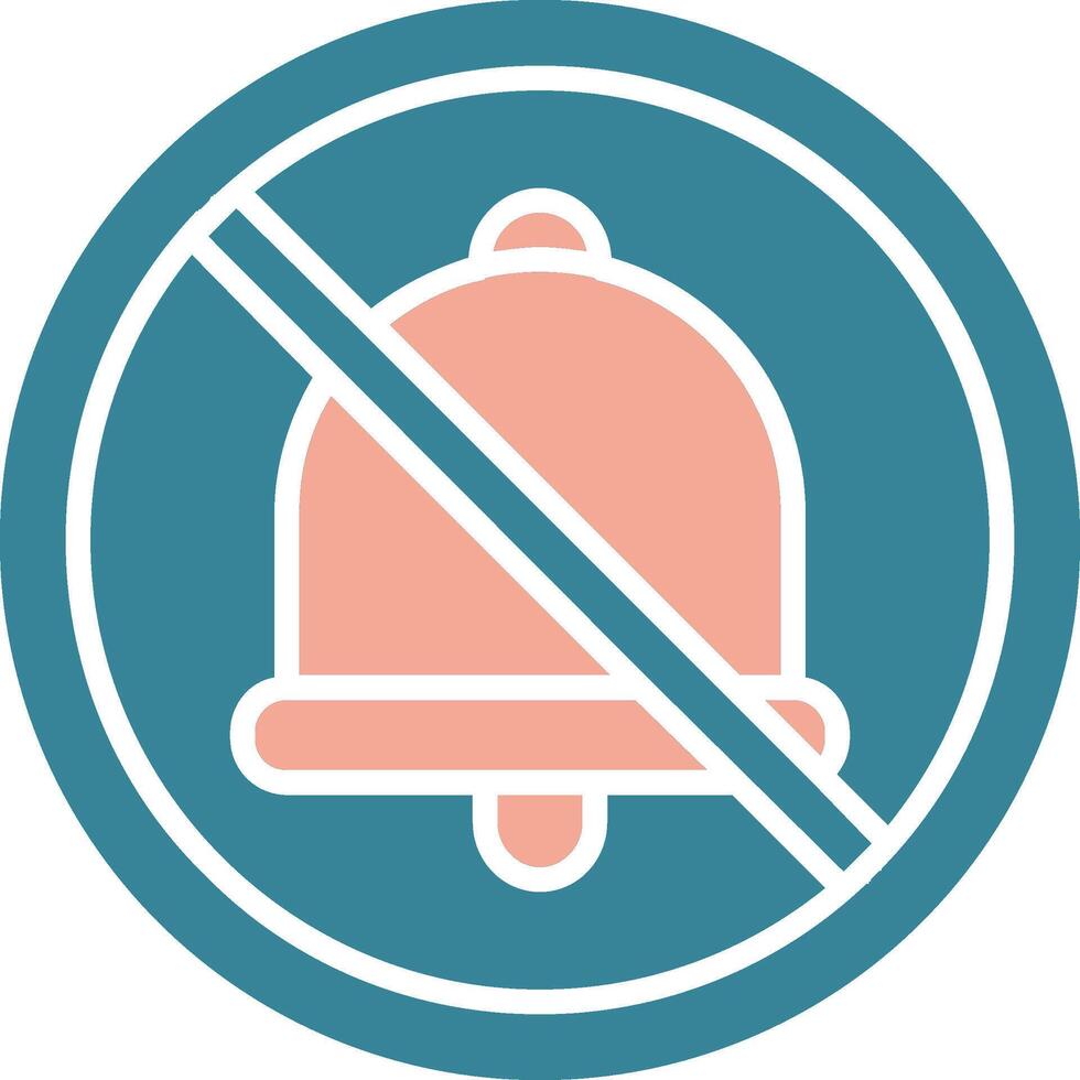 Prohibited Sign Glyph Two Color Icon vector