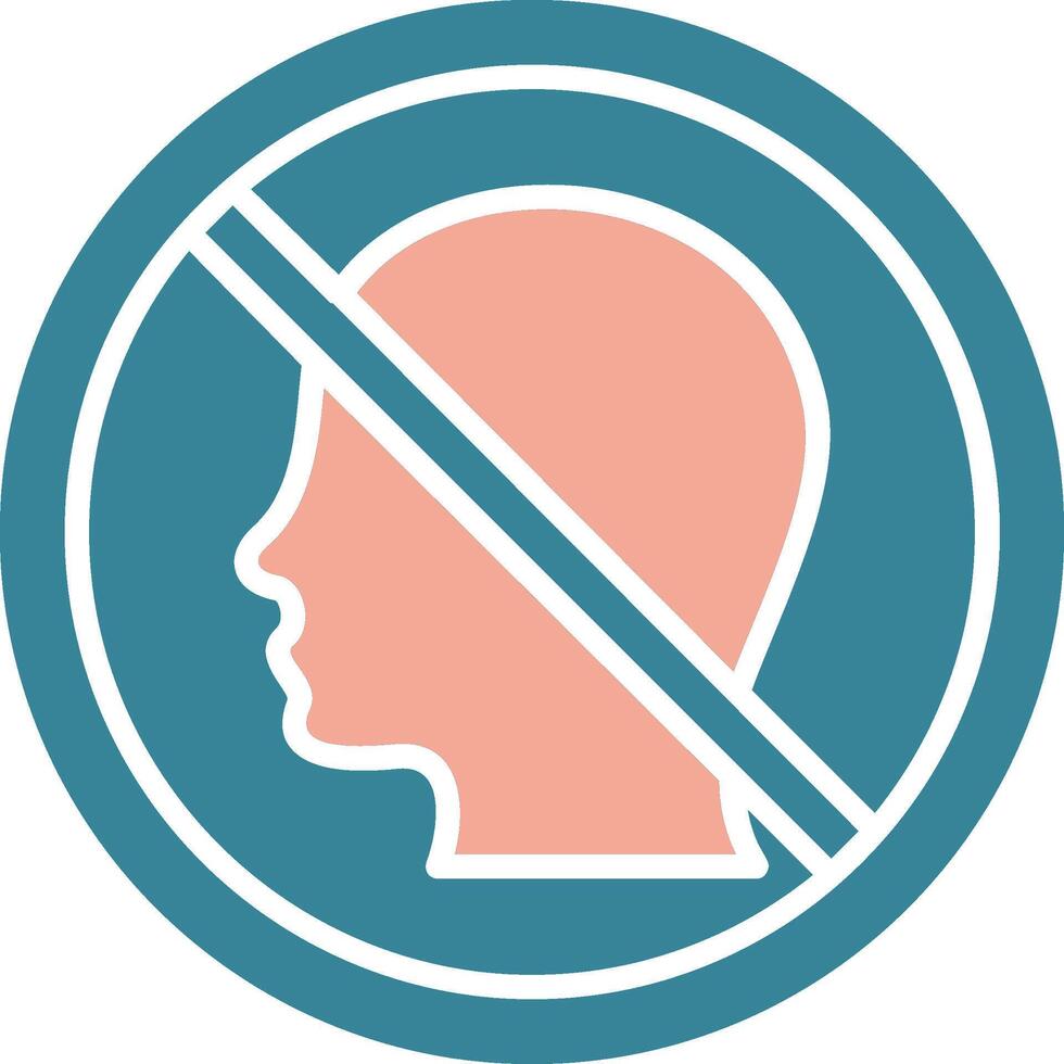 Prohibited Sign Glyph Two Color Icon vector