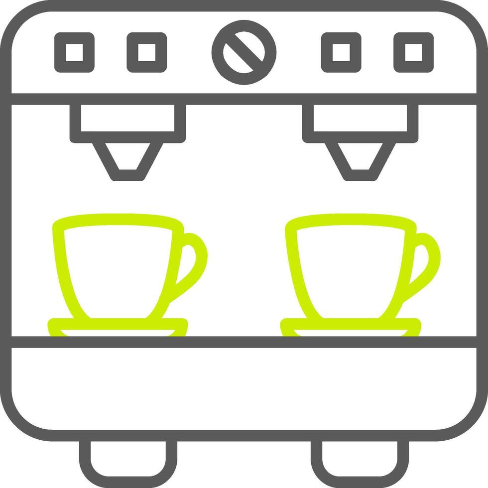 Coffee Machine Line Two Color Icon vector