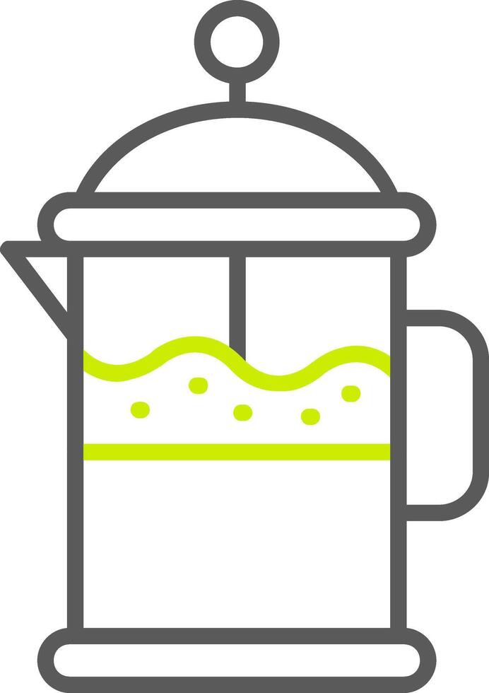 Coffee Filter Line Two Color Icon vector