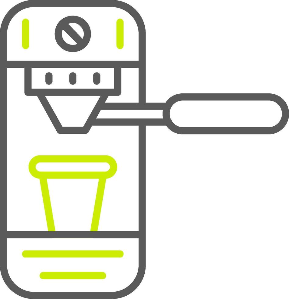 Coffee Machine Line Two Color Icon vector