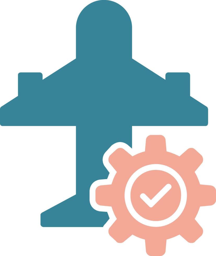 Flight Glyph Two Color Icon vector